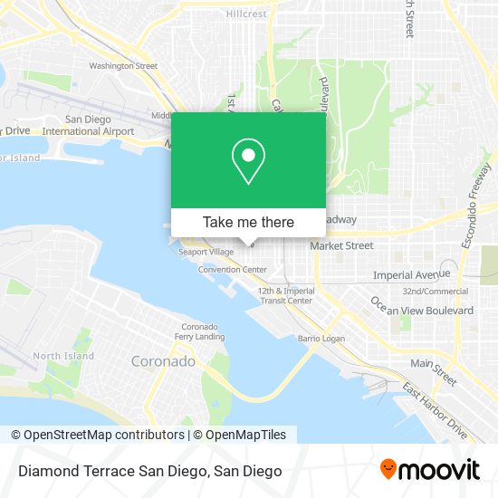 Diamond Terrace San Diego map