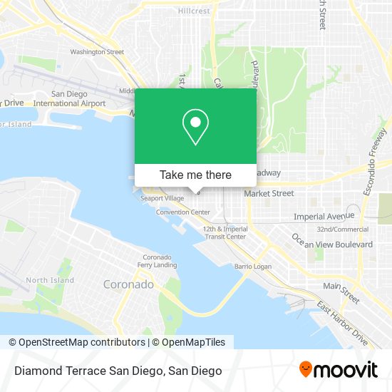 Mapa de Diamond Terrace San Diego