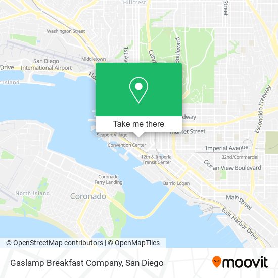 Mapa de Gaslamp Breakfast Company