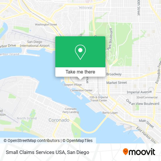 Mapa de Small Claims Services USA