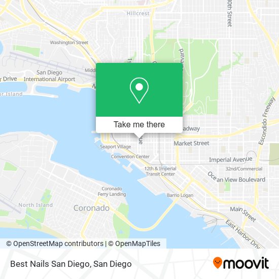 Best Nails San Diego map