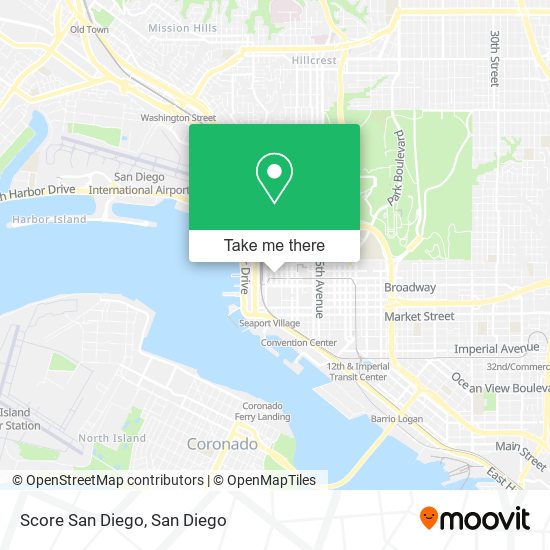 Score San Diego map