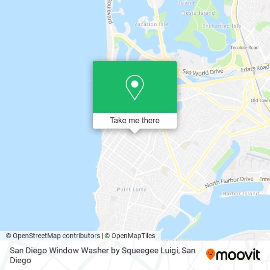 San Diego Window Washer by Squeegee Luigi map