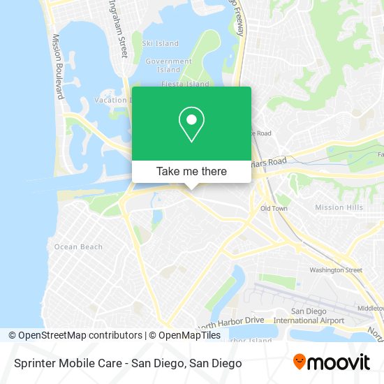 Sprinter Mobile Care - San Diego map