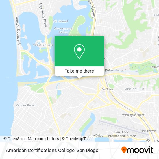 American Certifications College map