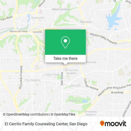 Mapa de El Cerrito Family Counseling Center