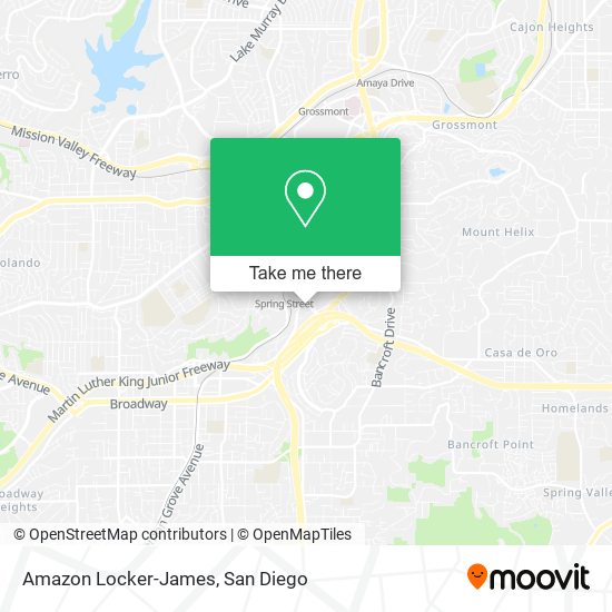 Mapa de Amazon Locker-James