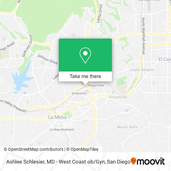 Ashlee Schlesier, MD - West Coast ob / Gyn map