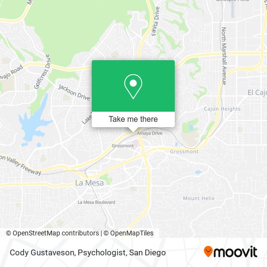 Mapa de Cody Gustaveson, Psychologist