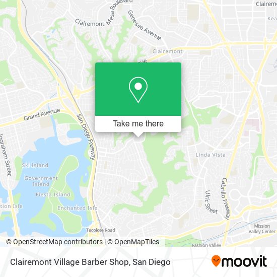 Clairemont Village Barber Shop map