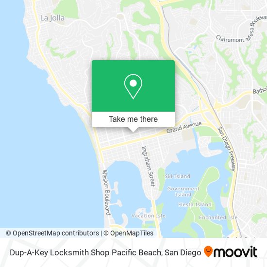 Mapa de Dup-A-Key Locksmith Shop Pacific Beach