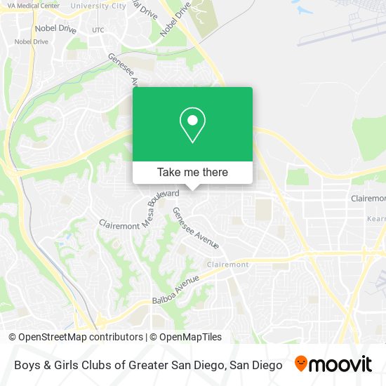 Mapa de Boys & Girls Clubs of Greater San Diego