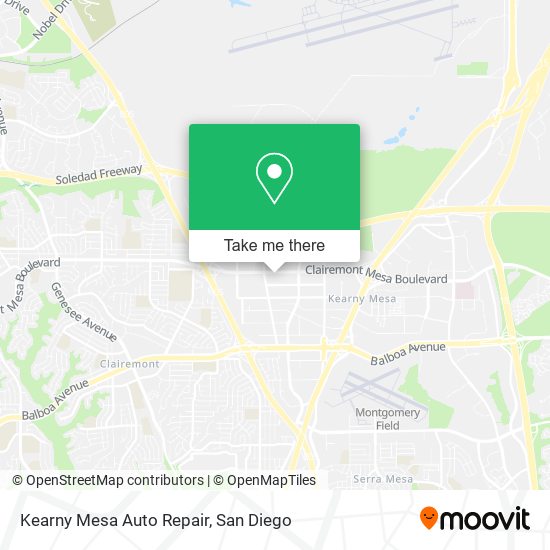 Mapa de Kearny Mesa Auto Repair