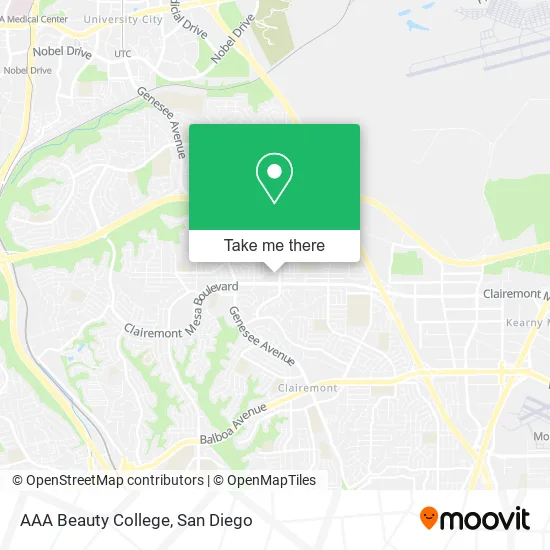 AAA Beauty College map