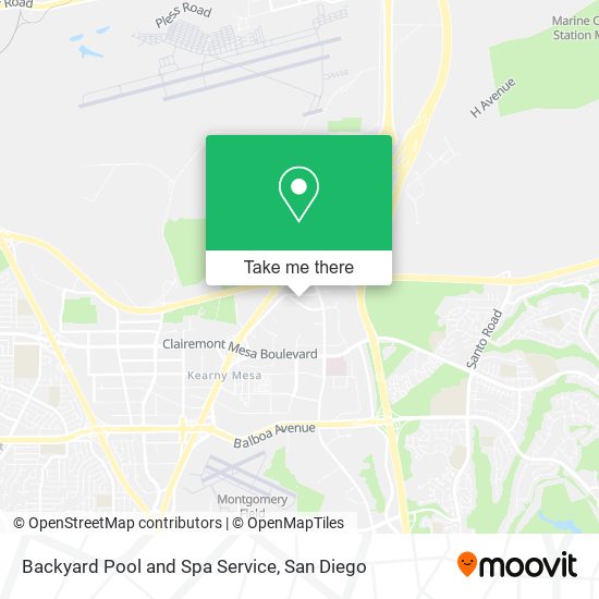 Backyard Pool and Spa Service map