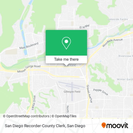 San Diego Recorder-County Clerk map