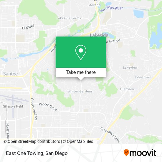 Mapa de East One Towing