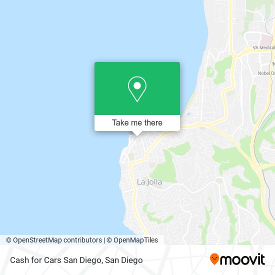 Cash for Cars San Diego map