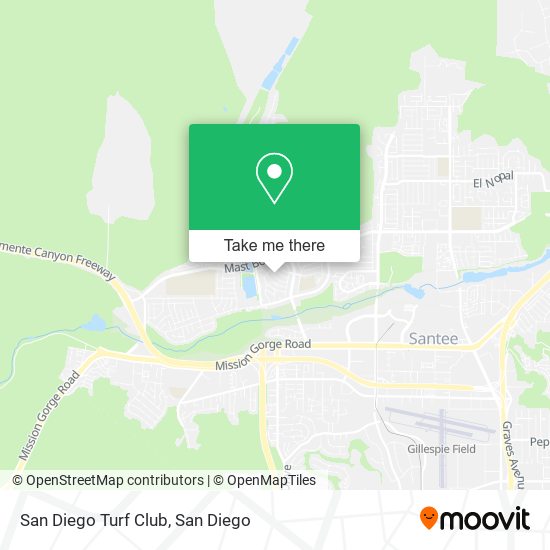 San Diego Turf Club map