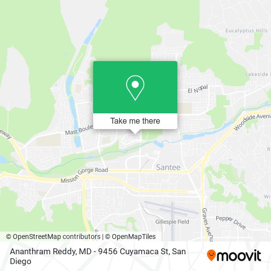 Ananthram Reddy, MD - 9456 Cuyamaca St map