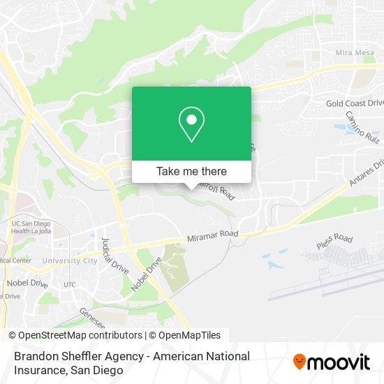 Mapa de Brandon Sheffler Agency - American National Insurance