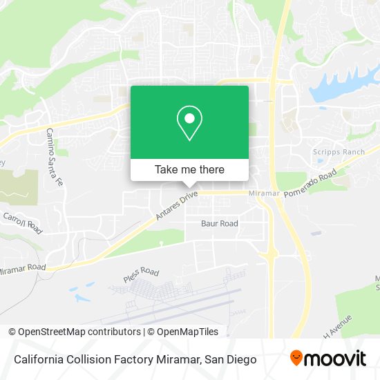 Mapa de California Collision Factory Miramar