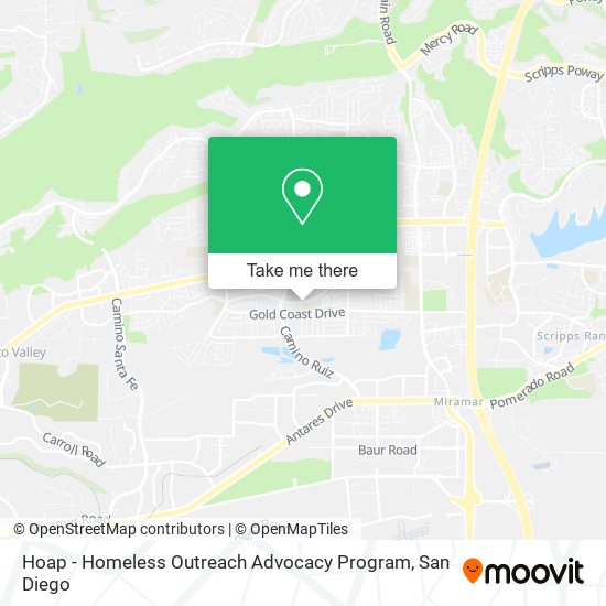 Mapa de Hoap - Homeless Outreach Advocacy Program