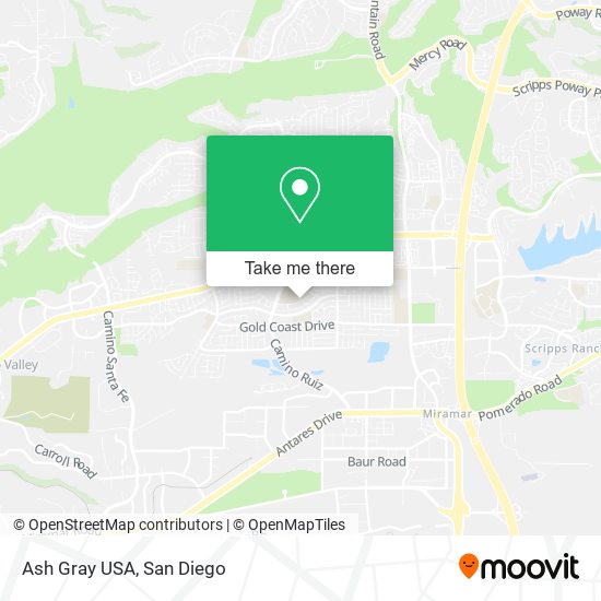 Mapa de Ash Gray USA
