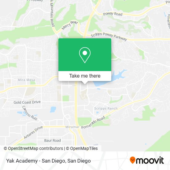 Yak Academy - San Diego map
