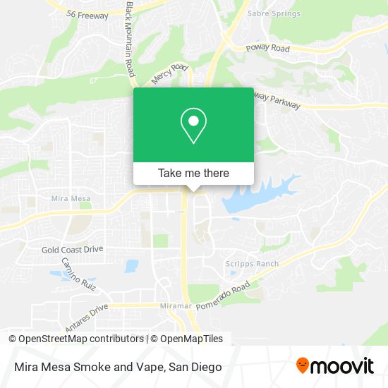 Mira Mesa Smoke and Vape map