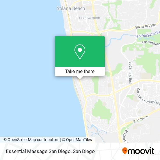 Essential Massage San Diego map