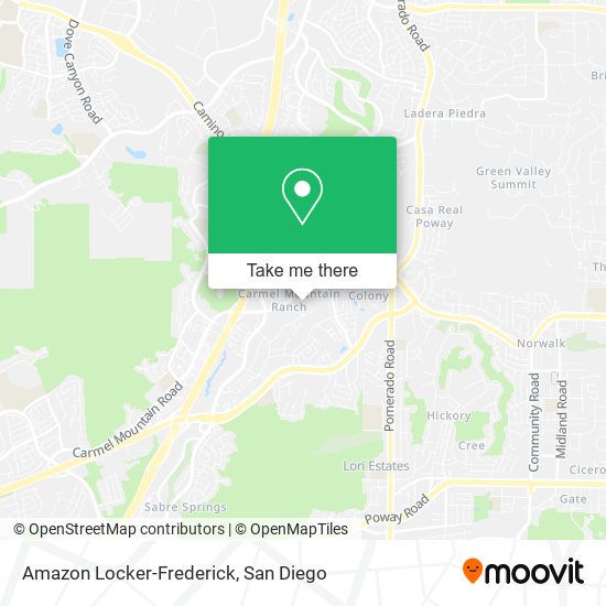 Mapa de Amazon Locker-Frederick