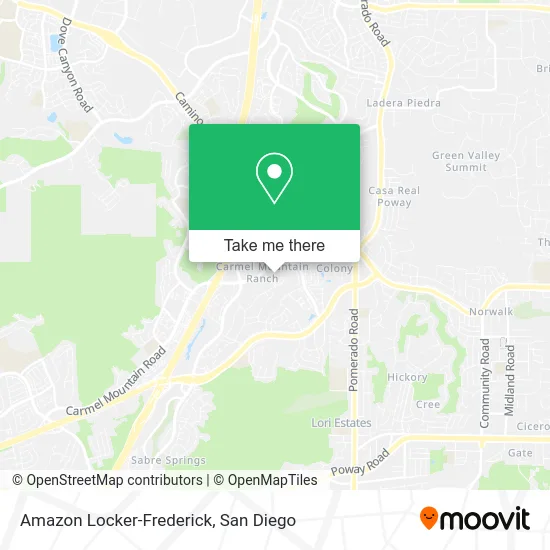 Amazon Locker-Frederick map