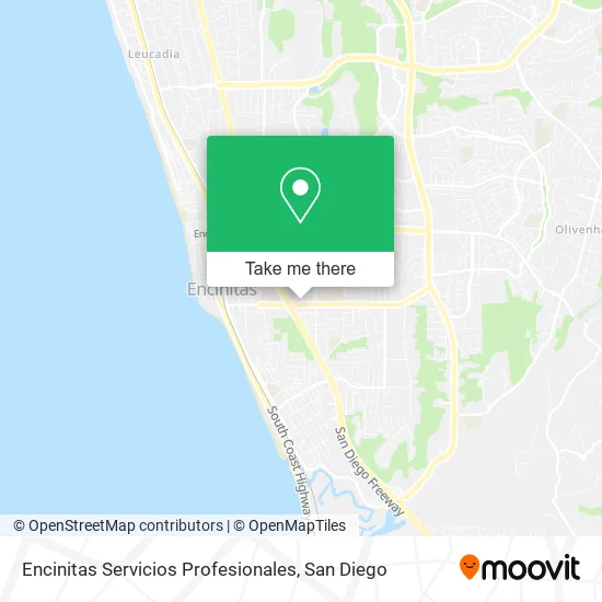 Mapa de Encinitas Servicios Profesionales
