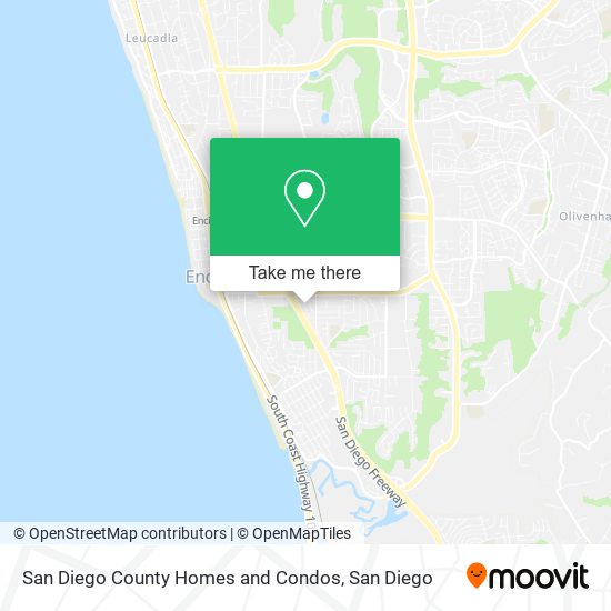 San Diego County Homes and Condos map