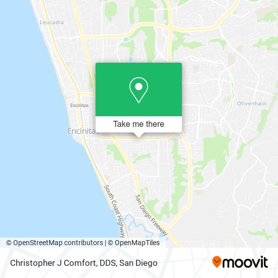 Christopher J Comfort, DDS map
