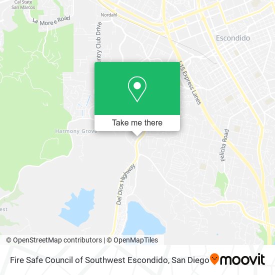 Mapa de Fire Safe Council of Southwest Escondido