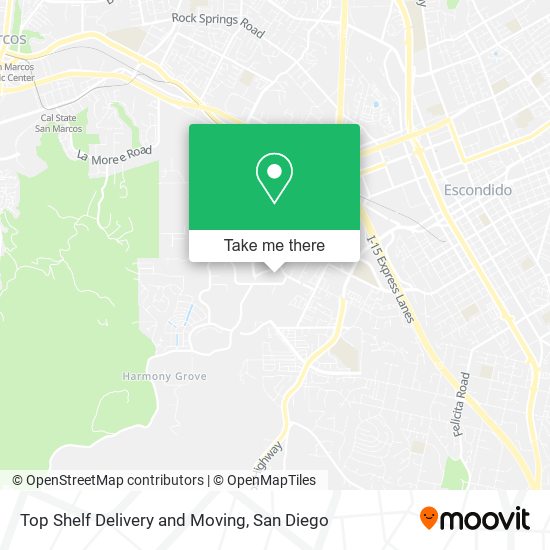 Mapa de Top Shelf Delivery and Moving