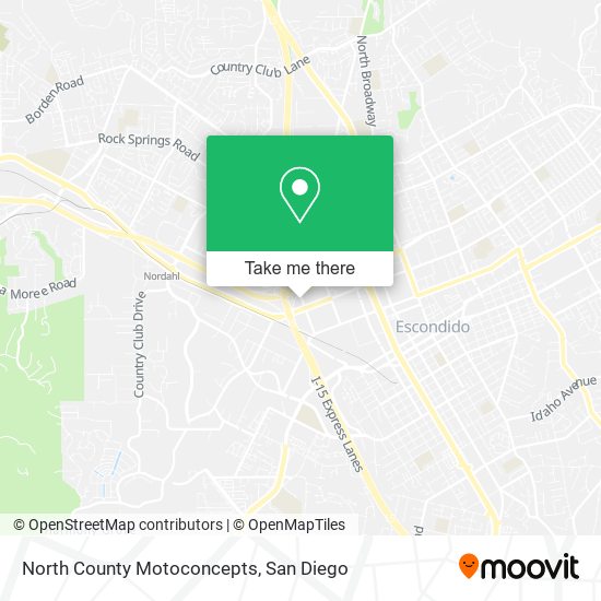 Mapa de North County Motoconcepts