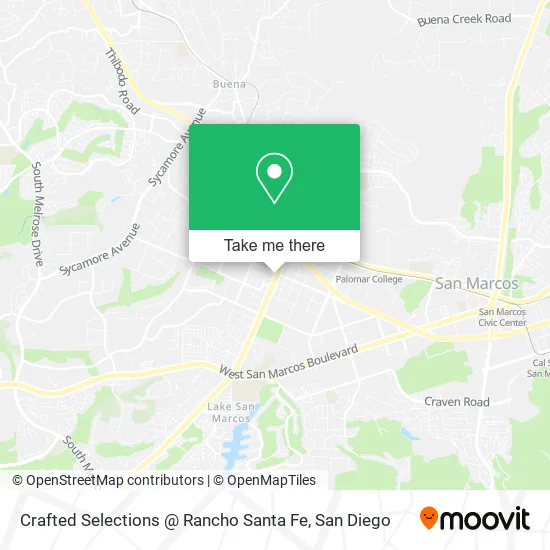 Mapa de Crafted Selections @ Rancho Santa Fe