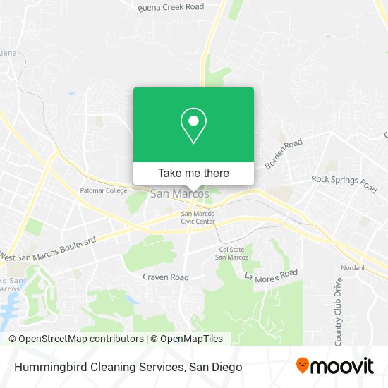 Mapa de Hummingbird Cleaning Services
