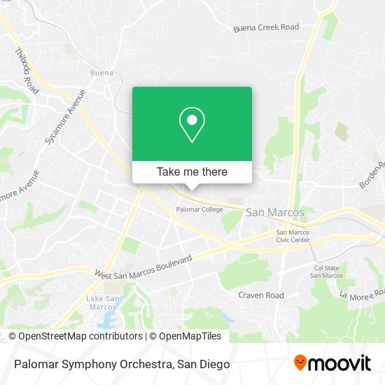 Palomar Symphony Orchestra map