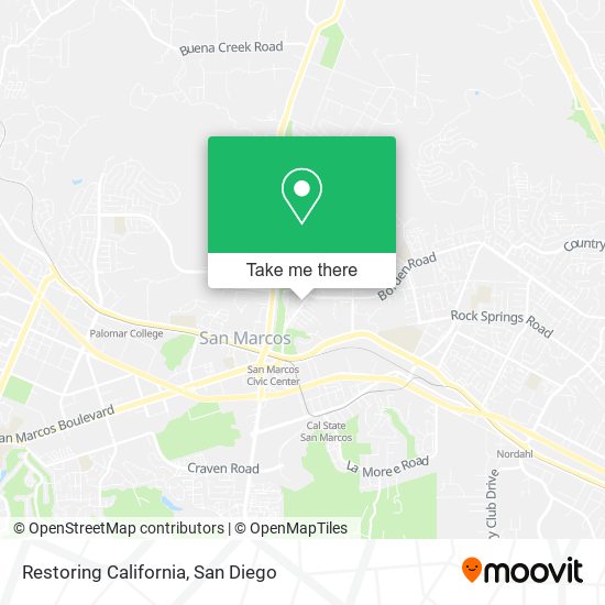 Mapa de Restoring California