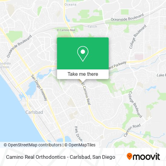 Mapa de Camino Real Orthodontics - Carlsbad