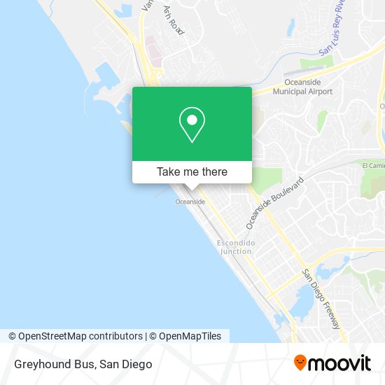 Mapa de Greyhound Bus