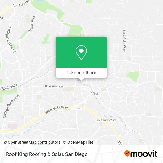 Roof King Roofing & Solar map