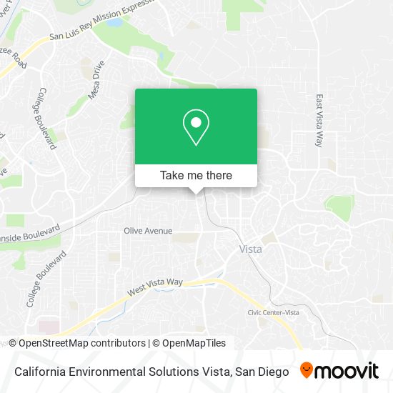 California Environmental Solutions Vista map