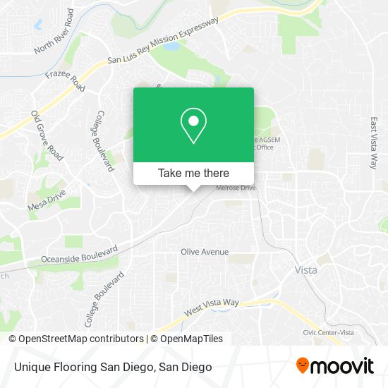 Unique Flooring San Diego map