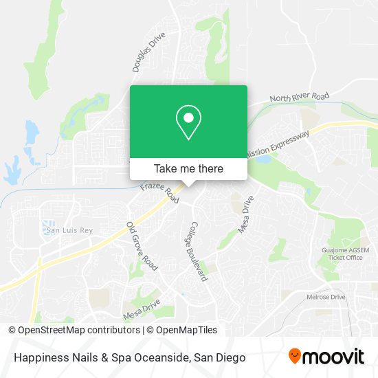 Mapa de Happiness Nails & Spa Oceanside