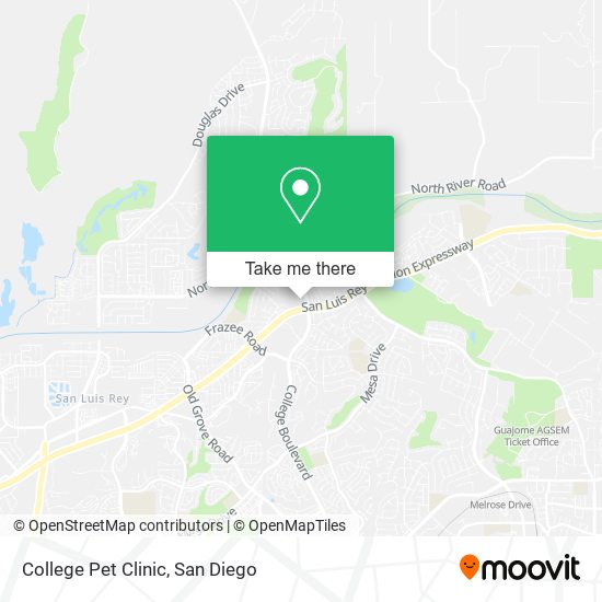 College Pet Clinic map